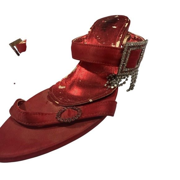 Dior Red Women's Heels with Strap - Picture 5 of 11